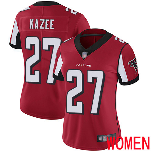 Atlanta Falcons Limited Red Women Damontae Kazee Home Jersey NFL Football #27 Vapor Untouchable->women nfl jersey->Women Jersey